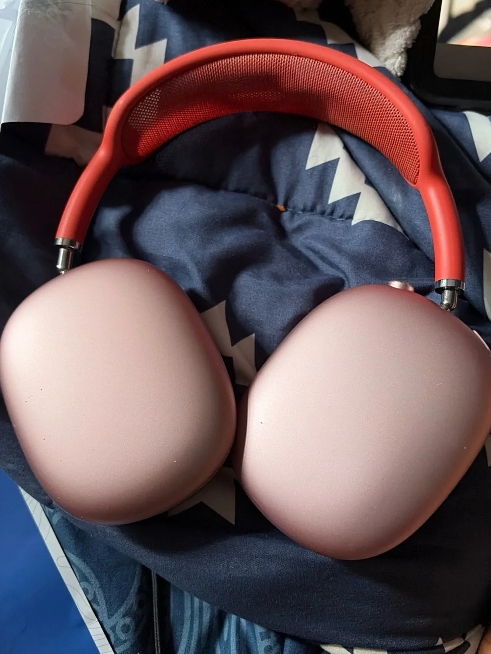 Apple Over-Ear Headphones Pink and Red